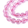 Crackle Transparent Glass Beads Strands GLAA-N068-04A-08-3