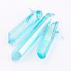Electroplated Natural Quartz Crystal Graduated Beads Strands G-P315-A07-2