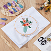 Cotton with Synthetic Fiber Cross Stitch Fabric DIY-WH0671-206A-02-4