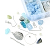 DIY Brass & Natural Gemstone Chips Dangle Earrings Jewelry Making Kits DIY-FS0006-85-3