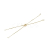 Brass Box Chains Slider Bracelet Making with Clear Cubic Zirconia Tiny Charms BJEW-N021-01-3