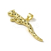 Rack Plating Brass Micro Pave Cubic Zirconia Pendants KK-A210-03H-G-2