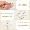 80Pcs 4 Style 304 Stainless Steel Half Round Stud Earring Findings STAS-DC0009-66-4