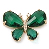 Rack Plating Brass Clear Cubic Zirconia Pendants KK-N255-11G-06-RS-1