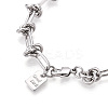 Brass Paperclip Chain Bracelets for Women BJEW-N032-02P-3
