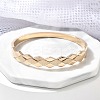 Ion Plating(IP) 304 Stainless Steel Hinged Bangles for Women BJEW-A011-15RG-2