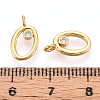 Brass Micro Pave Cubic Zirconia Charms KK-N263-97G-O-3