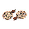 Bohemian Retro Hollow Flat Round Leather Pendants FIND-N007-02A-02-2