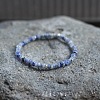 Natural Blue Spot Jasper Rondelle Beaded Stretch Bracelets UT5328-6-1