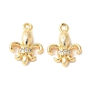 Brass Micro Pave Clear Cubic Zirconia Pendants X-KK-U064-10G-1
