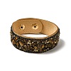 Faux Suede Snap Cord Bracelet LS-BJEW-F428-04-4