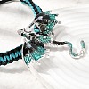 Pterosaur Alloy Enamel & Rhinestones Link Bracelets BJEW-A165-01C-2