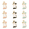 30Pcs 3 Colors Alloy Enamel Pendants PALLOY-CJ0002-04-3
