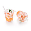 Transparent Resin Big Pendants RESI-TAC0019-04E-2