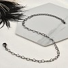 Brass Heart Link Bracelets for Women BJEW-G735-07B-2