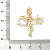 Brass Micro Pave Clear Cubic Zirconia European Dangle Charms LS-KK-K368-31G-3