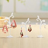 3Pcs 3 Sizes Flower Alloy with Iron Dangle Earrings Display Stands PW-WG94325-04-1