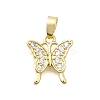 Brass Micro Pave Cubic Zirconia Charms KK-P336-16A-G-1