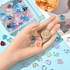 120G 4 Styles Gradient Color Baking Paint Transparent Glass Beads DGLA-YW0001-40-4