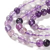 Natural Purple Fluorite Beads Strands G-P530-B08-01-3