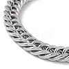 Tarnish Resistant 201 Stainless Steel Curb Chain Bracelet with 304 Stainless Steel Clasps for Men Women BJEW-M235-02B-P-2