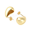Rack Plating Teardrop Brass Stud Earrings for Women EJEW-B053-02G-2