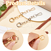 2Pcs 2 Colors Iron Cable Chain Purse Strap Extenders IFIN-WR0001-11B-4