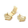Brass Micro Pave Clear Cubic Zirconia Watch Band Clasps KK-A266-20G-2