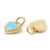 Rack Plating Brass Enamel Pendants KK-E015-08G-03-3