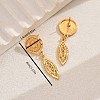 Vintage French Middle Eastern Horse Eye Alloy Dangle Stud Earrings XZ9039-3