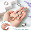 6Pcs 6 Style 202 & 201 Stainless Steel Stainless Steel Grooved Finger Ring for Men Women RJEW-YS0001-01-6