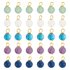 SUPERFINDINGS 60Pcs Frosted Natural & Synthetic Gemstone Charms FIND-FH0004-55-1