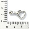 Rack Plating Brass Pave Clear Cubic Zirconia Fold Over Clasps KK-M282-46P-3