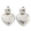 Rack Plating Brass Heart Dangle Stud Earrings EJEW-P242-06P-1
