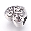 304 Stainless Steel European Beads STAS-O097-125B-2