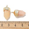 Natural Topaz Jade Faceted Pendants G-G181-03G-01-3
