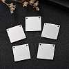 Anti-Tarnish 304 Stainless Steel Stamping Blank Tag Pendants STAS-I311-16B-P-7