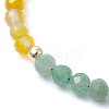 Natural Mixed Gemstone Roundle Beaded Bracelets BJEW-JB11284-3