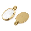 Ion Plating(IP) 304 Stainless Steel Pave Natural White Shell Pendants STAS-B075-23G-2