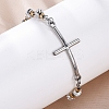 201 Stainless Steel Link Chain Bracelets BJEW-A032-02GP-02-4