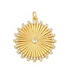 Brass Micro Pave Cubic Zirconia Pendants KK-U055-26G-1
