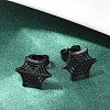304 Stainless Steel Spider Web Stud Earrings LS-EJEW-G294-01EB-4