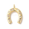 Rack Plating Brass Clear Cubic Zirconia Pendants X-KK-Z056-19G-1