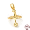 925 Sterling Silver Locket Style Planet Pinch Bails STER-NH0001-55B-G-2