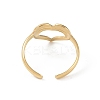 12Pcs Ion Plating(IP) 304 Stainless Steel Heart Open Cuff Rings for Women RJEW-G312-08G-4