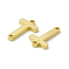 Rack Plating Brass Letter Connector Charms KK-C007-38G-T-3