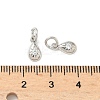 Brass Micro Pave Cubic Zirconia Pendants KK-D386-02P-3