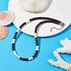 Natural Coconut Column and Shell Pearls Bead Necklaces for Women NJEW-JN04666-2
