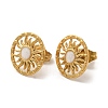 Ion Plating(IP) 304 Stainless Steel Helm Stud Earrings EJEW-C114-12A-G-2