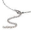 Non-Tarnish 10Pcs 304 Stainless Steel Dapped Chain Necklaces Set NJEW-K254-02P-3
